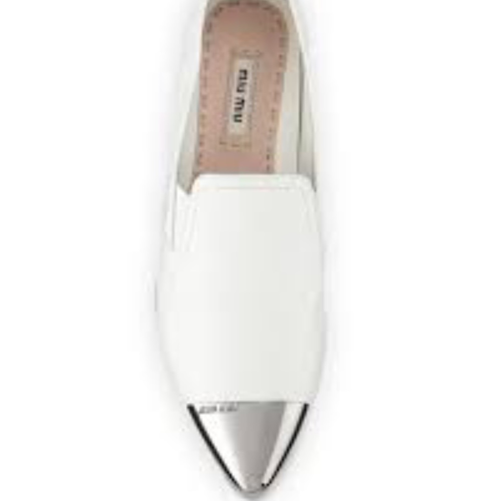 Miu Miu Metallic Cap-Toe Skate Sneaker